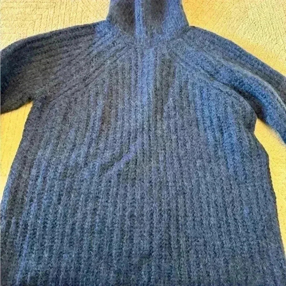 Pacas Womens Cozy Baby Alpaca Blend Pullover Turtleneneck Sweater Blue Medium - Picture 2 of 8
